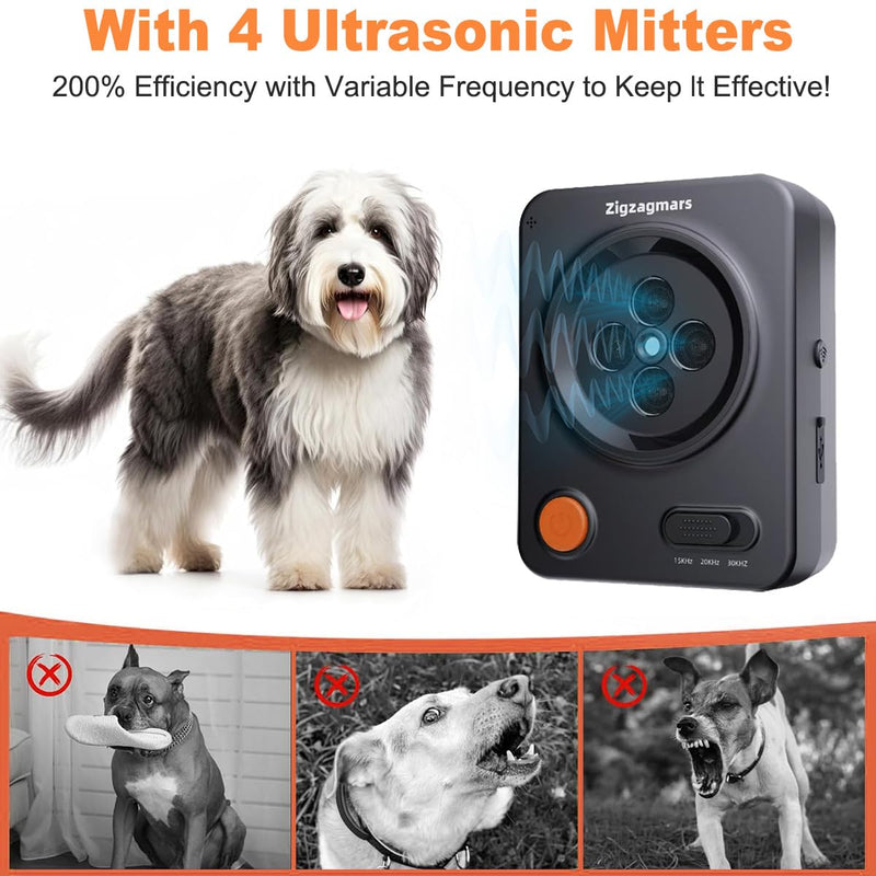 Anti Barking Device for Dogs, Ultrasonic Dog Barking Control with 3 Modes, Rechargeable Waterproof Bark Deterrent Box, 33Ft Range Stop Barking Neighbors Dog Barking Silencer Indoor Outdoor - PawsPlanet Australia