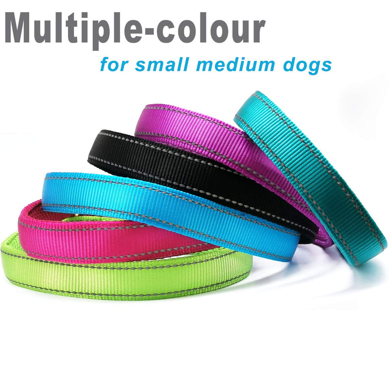 Reflective Dog Choke Collar, Soft Nylon Training Slip Collar Suitable for Dog Weight Around 20-38 pounds (5/8" W x 15.5" L, Pink Collar) S: 5/8"W x 15.5"L (neck size: 12.9"-14.9") - PawsPlanet Australia