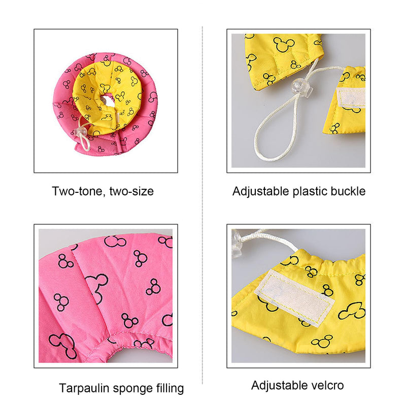 Hamster Recovery Collar Protection Cone After Surgery, Small Animals Adjustable Protection Collar for Rat Bird Rabbit Guinea Pig, Anti-Lick Anti-bite Pet Elizabeth Collar (Bright Yellow, L) Bright Yellow - PawsPlanet Australia