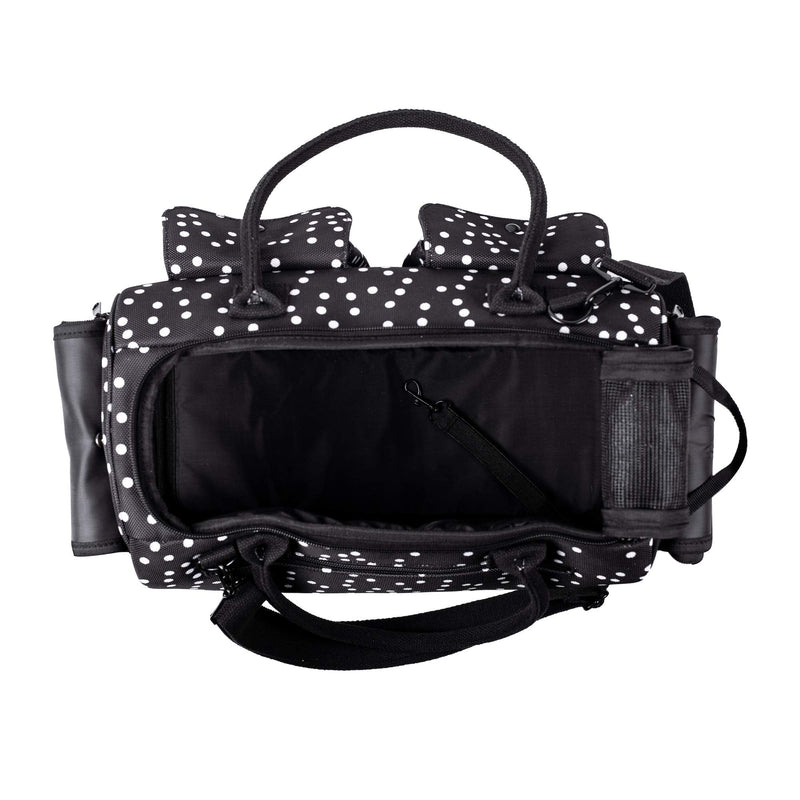 Fashion Dog Carrier Cat Carrier Rabbit Carrier- Soft Sided Pet Carrier Purse Bag - Breathable Mesh Airline Approved Pets Travel Tote Bag with Pockets (Black Polka dot) black polka dot - PawsPlanet Australia