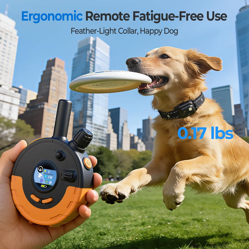 RPZ Dog Shock Collar with Remote Control, Dog Training Collar, E Vibration Collar for Large Medium Small Dogs, 4 Training Modes Rechargeable IPX7 Waterproof 4200FT, 1pcs 1 pcs