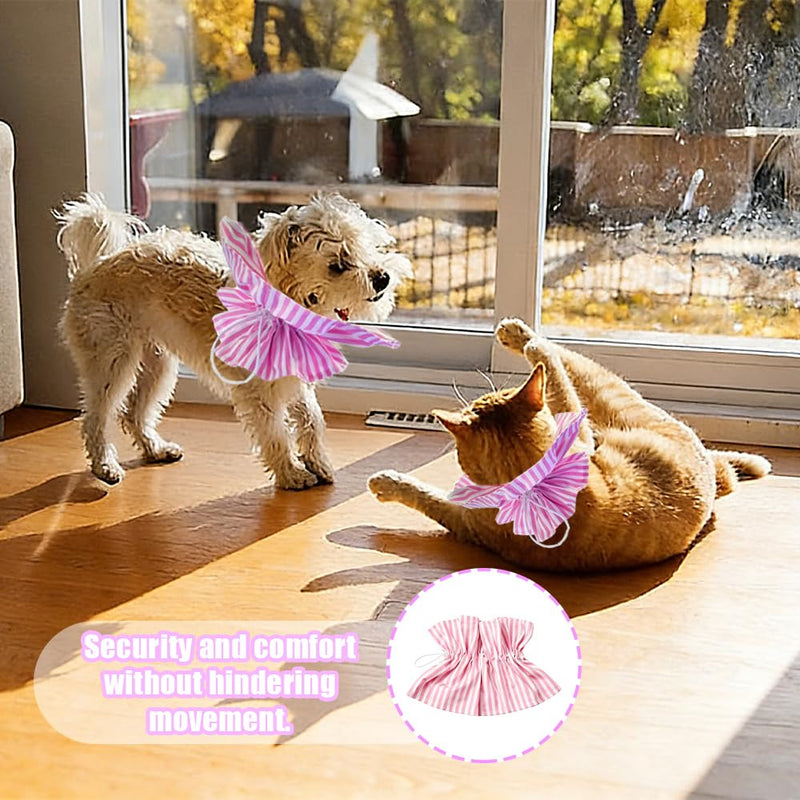 2 Pack Cat Cone Collar, Anti-Bite/Lick Soft & Adjustable Comfortable Drawstring Protective for Rabbits, Pets, Kitten, Aid Wound Healing After Surgery or Skin Conditions(2 Color)