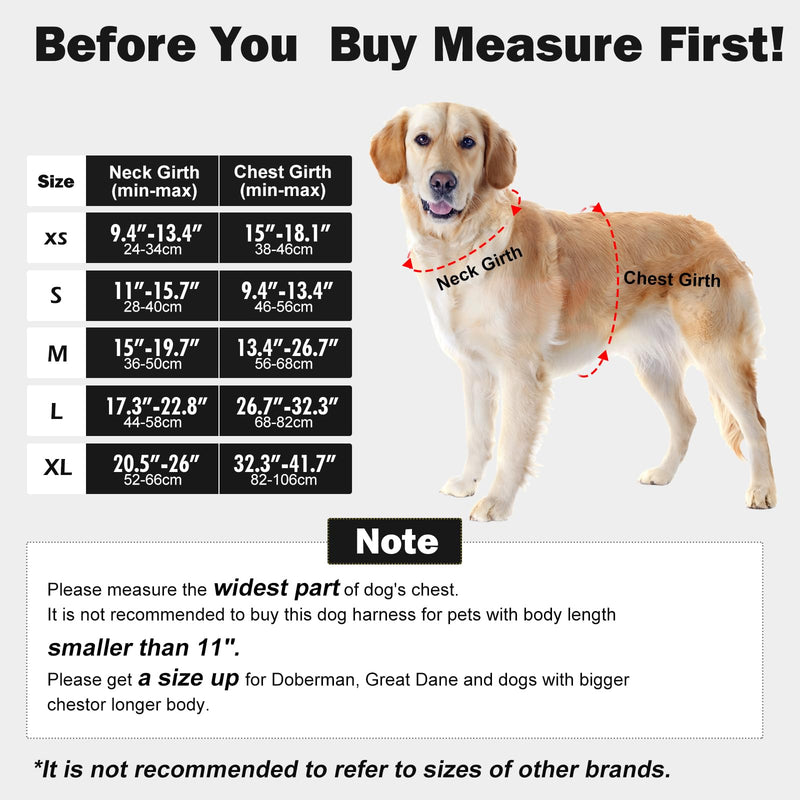 No Pull Dog Harness - Adjustable Reflective Dog Vest with Metal Snap, Soft Breathable Mesh No Choke Puppy Harness, Easy to Put on & Take Off (Black-M) Black Medium - PawsPlanet Australia