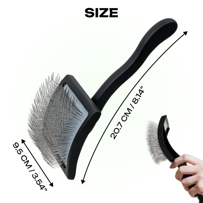 Natural Wooden Grooming Brush for Pets – Long Metal Pins Slicker for Dogs & Cats - PawsPlanet Australia