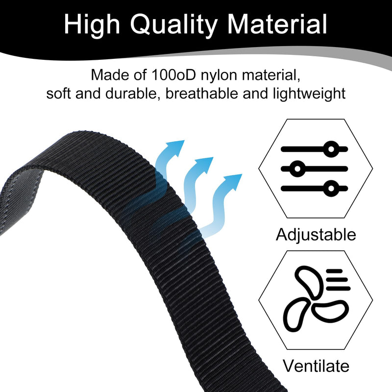 Collar Replacement Strap Breathable Quick Release Basic Dog Collars Training Bark Receiver Collars Durable Adjustable Collar Straps for Small Medium Large Dogs, Black. - PawsPlanet Australia