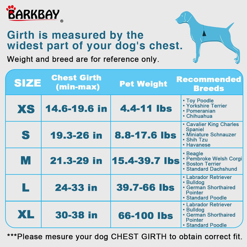 BARKBAY No Pull Dog Harness Front Clip Heavy Duty Reflective Easy Control Handle for Large Dog Walking with ID tag Pocket(Violet Purple,M) Medium(Chest:22-27") Violet Purple