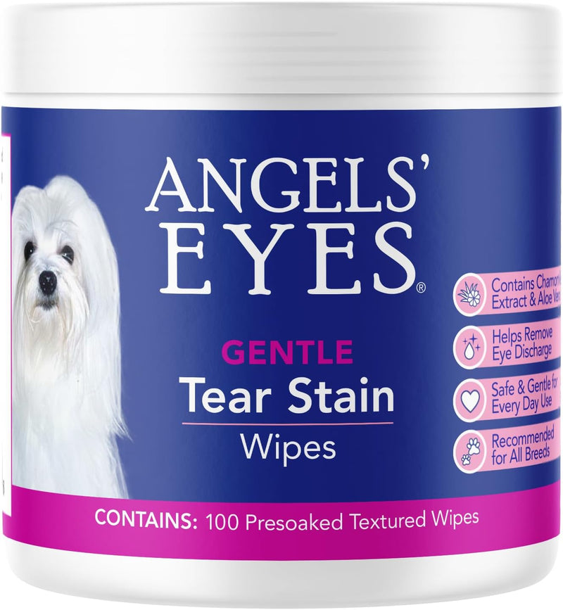 ANGELS' EYES Tear Stain Sweet Potato 120 Count and Tear Stain Remover Wipes Starter Kit,SPC120Wipes