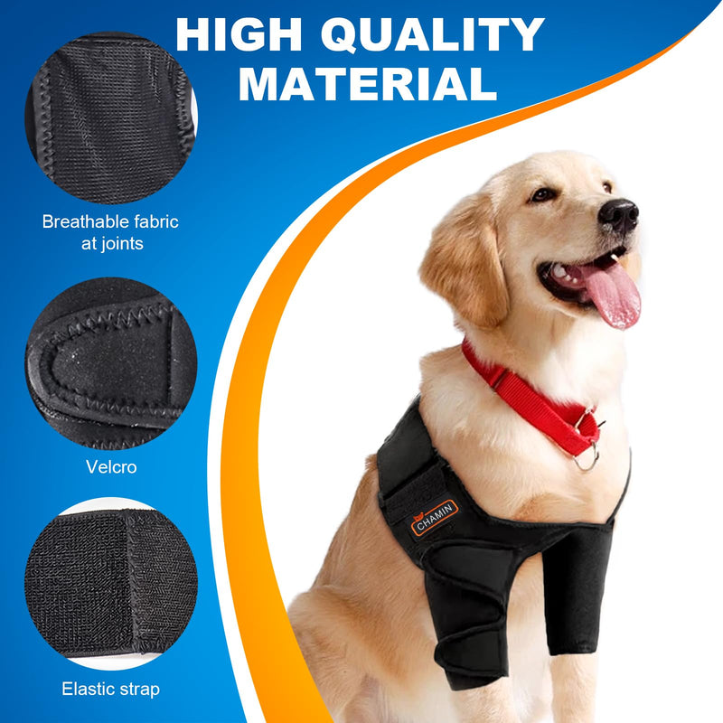 CHAMIN Dog Elbow Brace for Elbow Support and Protection, Protector Pads Hygroma, Elbow Pads for Dogs Dysplasia, Calluses, Elbow Wound Healing,et(Both Legs,XXL) Both Legs Extra Extra Large - PawsPlanet Australia