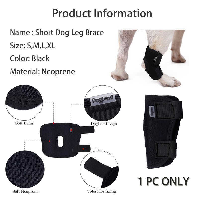 Dog Brace Front Rear Short Leg Wrap Sleeve Protects Wounds Pet Brace Heals and Prevent Injuries and Sprain Helps,Large L