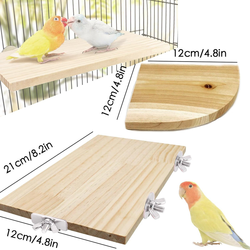 Bird Perch Platform Stand,Wood Perch Bird Platform Parrot Stand Playground Cage Accessories for Small Anminals Rat Hamster Gerbil Rat Mouse Lovebird Finches Conure Budgie Exercise Toy - PawsPlanet Australia
