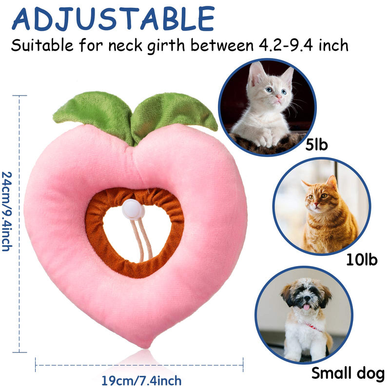 Weewooday 4 Pieces Adjustable Cat Cone Collar Soft Cat Recovery Collar Cute Fruits Cat Elizabeth Padded E Collar Pet Neck Cone Anti Bite Lick Dog Collar with Smooth Texture for Kitten and Cat - PawsPlanet Australia
