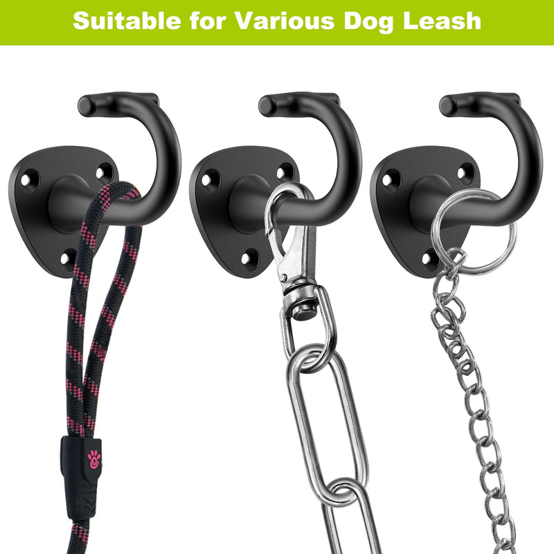 Dog Leash Hooks for Wall Black Dogs Leash Wall Mount Dog Hook for Leashs for Secure and Escape-Proof Hook for Lead Management - PawsPlanet Australia