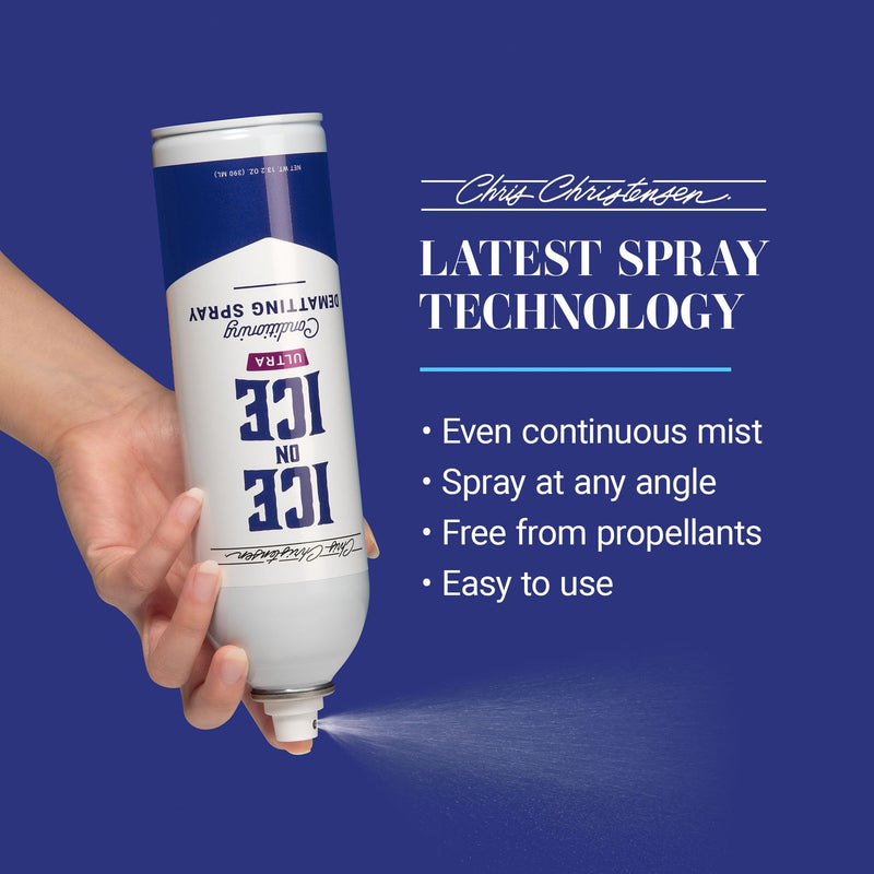 Chris Christensen Ice on Ice Ultra Conditioning Dematting Spray, Dog Conditioner, Groom Like a Professional, Lightweight Formula, Dematts & Detangles, Conditions & Protects, Made in the USA, 13.2oz - PawsPlanet Australia