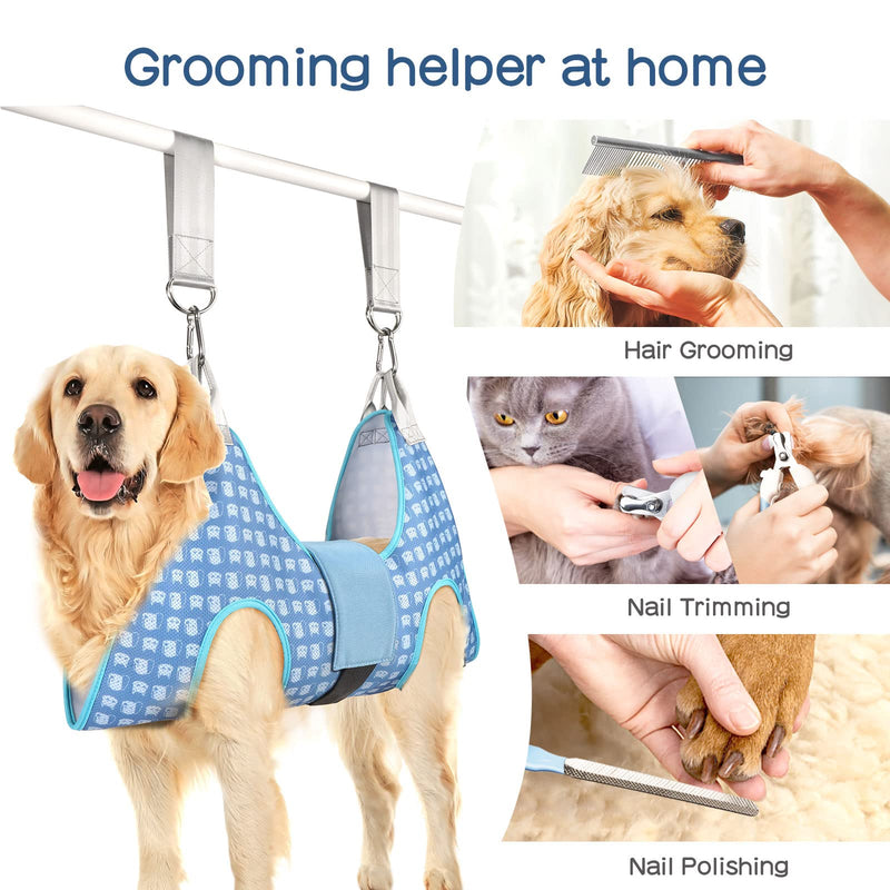 Dog Grooming Hammock, Pet Grooming Hammock Harness for Large Dogs, Dog Hanging Sling for Nail Clipping/Trimming/Cutting - PawsPlanet Australia