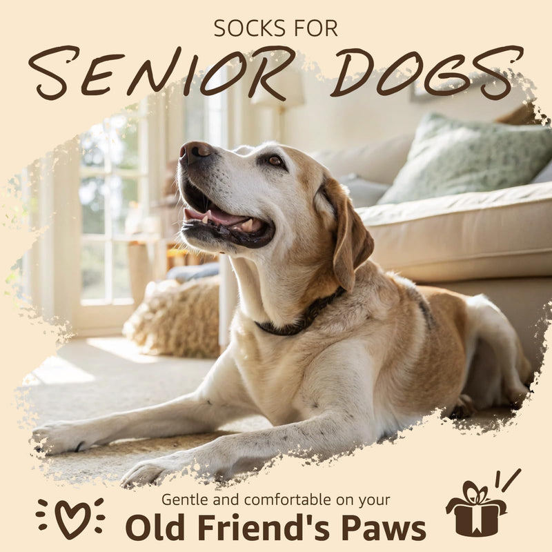 SCENEREAL Anti Slip Dog Socks to Prevent Licking Paws, Dog Booties & Paw Protectors for Hot Pavement Hardwood Floors, Traction Control for Small Medium Large Senior Dogs, Pink M - PawsPlanet Australia