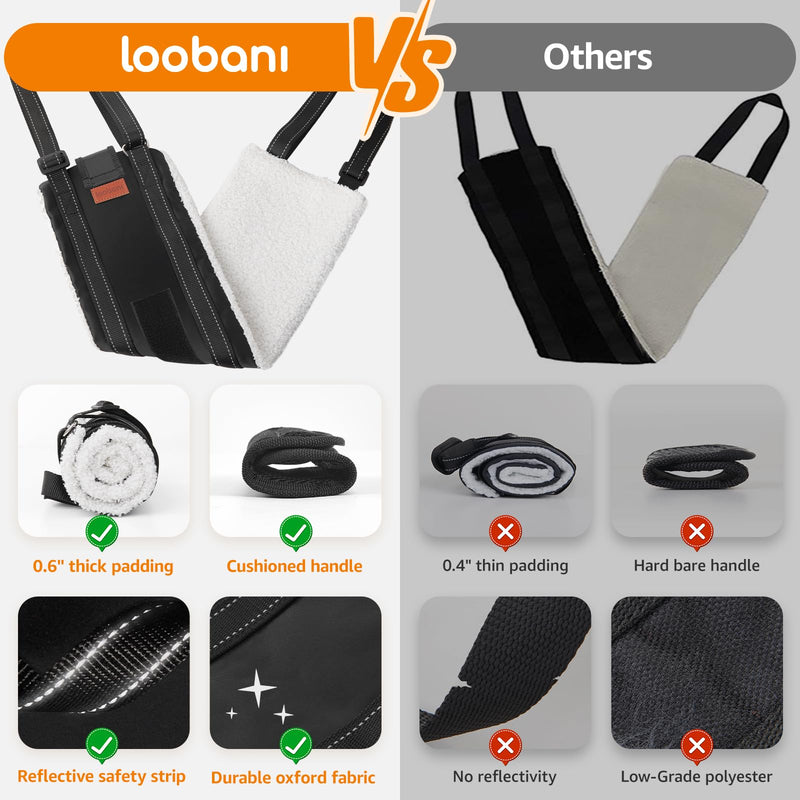 LOOBANI Dog Lift Harness for Back Legs, Portable Dog Sling for Large Dogs Hind Leg Support, Comfortable Leg Support Assistance for Elderly Dogs with Hip, ACL Brace, Senior, Injured - PawsPlanet Australia