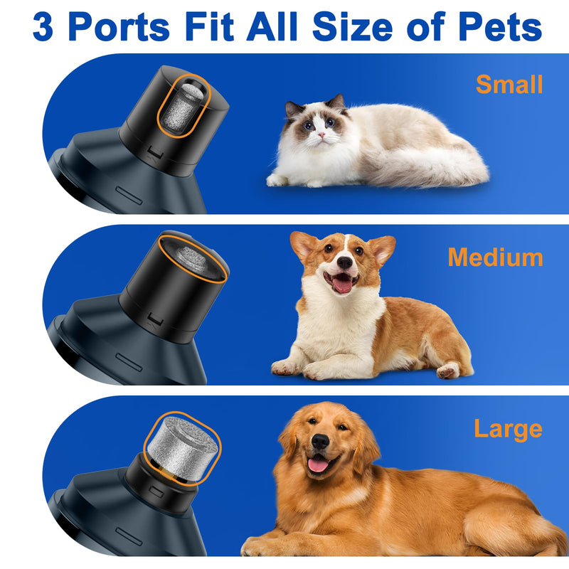Dog Nail Grinder, Quiet and Low-Vibration Dog Nail Trimmers for Large Dogs, Medium, Small Dogs Cats Pets Blue - PawsPlanet Australia