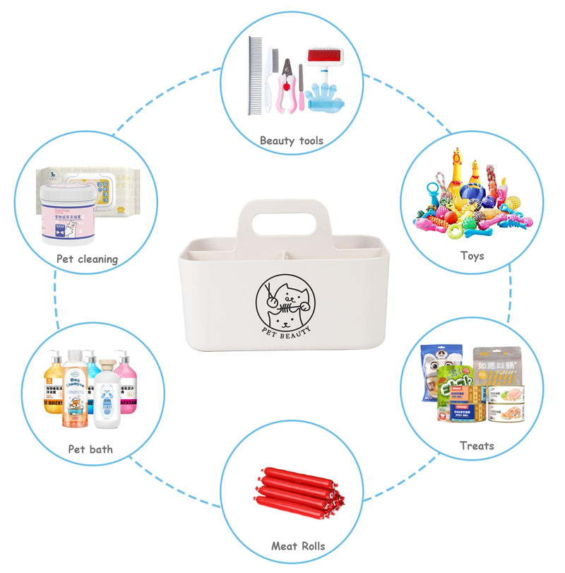 Dog Grooming Supplies Organiser,Pet Grooming Bag Horse Grooming Box with Removable Dividers for Dog Stuff - PawsPlanet Australia