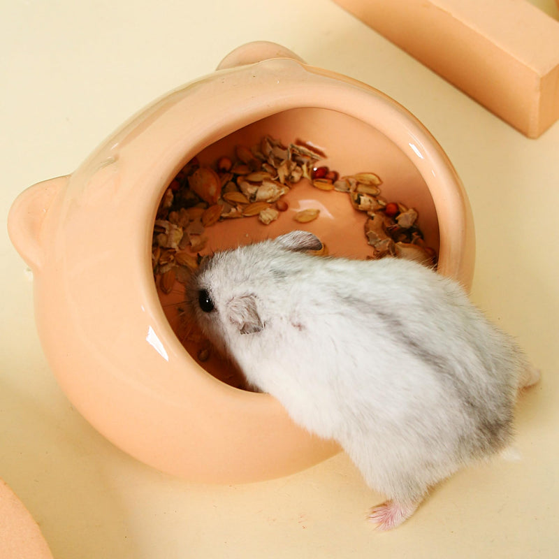 Ceramic Small Pet Hamster Food Bowl Guinea Pig Food Bowl Hamster Water Bowl Ferret Chinchillas Squirrels Hedgehog Accessories Reptiles Hamster Accessories for Cages（Orange） Orange - PawsPlanet Australia