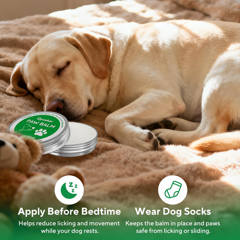 Lick-Safe Dog Paw & Nose Balm, Dog Paw Wax Protector with Coconut Oil, Moisturizer Soother Heals Dry Cracked Snout & Pads, All-Natural Nose Butter & Cream for Horse Hoof, Cat Petts Care, 2.8oz*2 2.8 oz ( pack of 2)