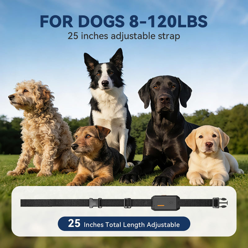CanineJoy Dog Shock Collar and Automatic Bark Collar - 2-in-1 4200FT Dog Training Collar with Remote Control, Waterproof Electric Collar with 4 Training Modes, Security Lock, Rechargeable E-Collar - PawsPlanet Australia
