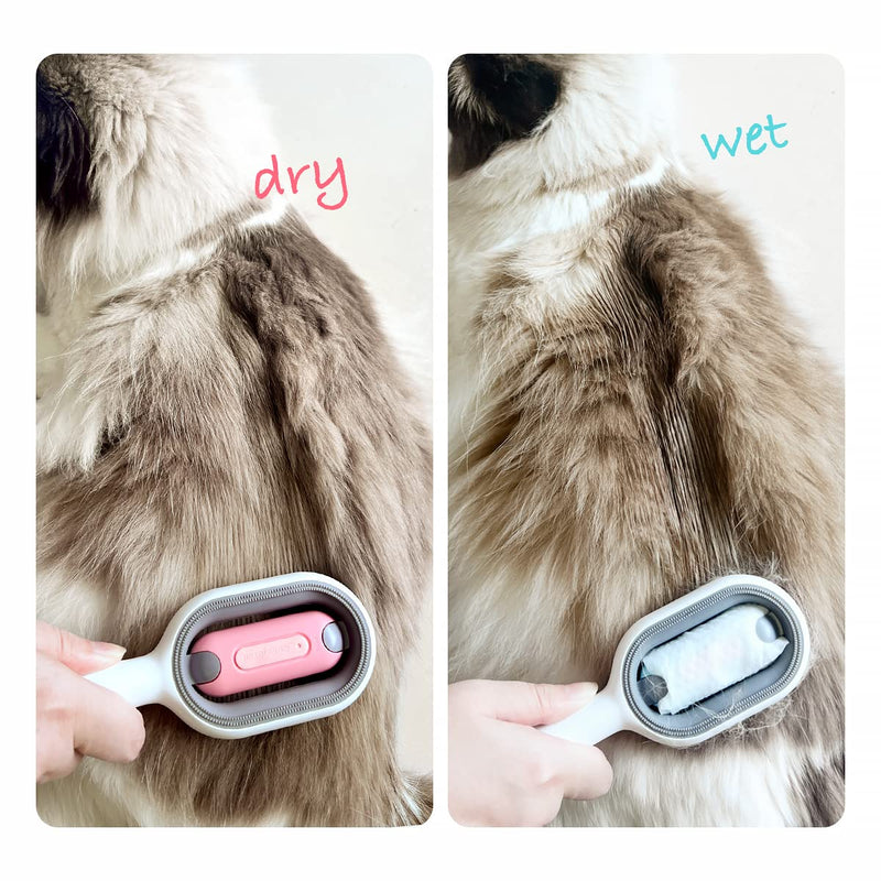 Cat Brush with Water Tank Pet Hair Removal Comb Slicker Brushes for Dogs Cats Grooming Tool Removes Loose Undercoat Mats Tangled Hair Brush for Pet Massage (LongHaired Blue) LongHaired Blue - PawsPlanet Australia