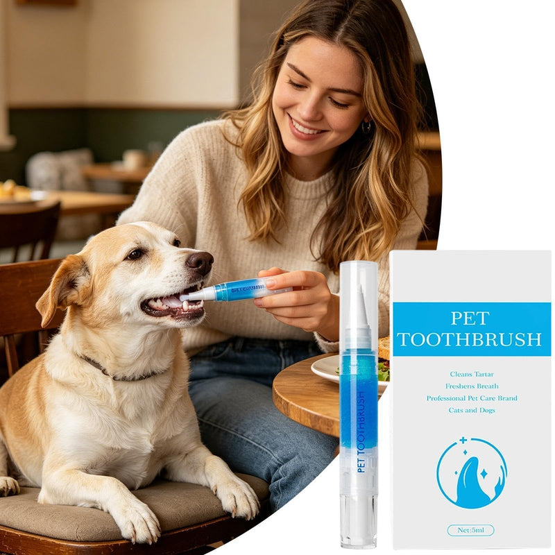 Dental Cleaning Pen for Cats and Dogs Portable Pen for Pet Oral Care, Breath Freshening Toothpaste Applicator for Puppies and Kittens, Simple Hygiene Care Accessory | Pet Care