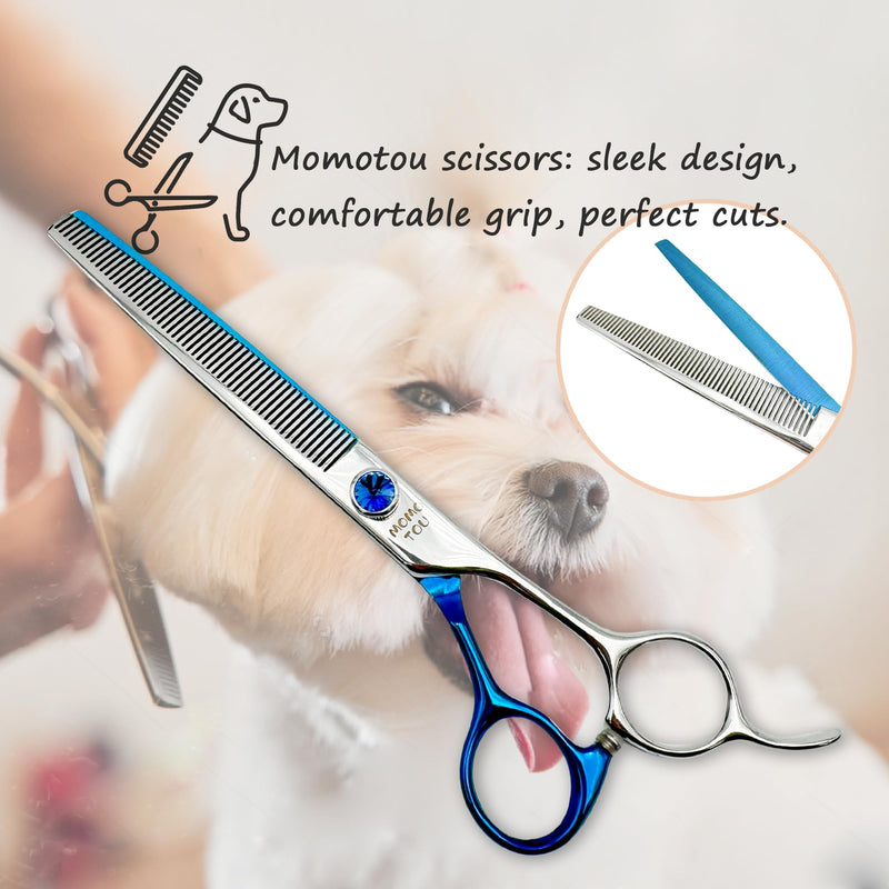 7 inches Professional Thinning Dog Grooming Scissors Made of Japanese Advanced Stainless Steel Pet Shears with Diamond Adjustable Screw for Dogs and Cats 7'' - PawsPlanet Australia