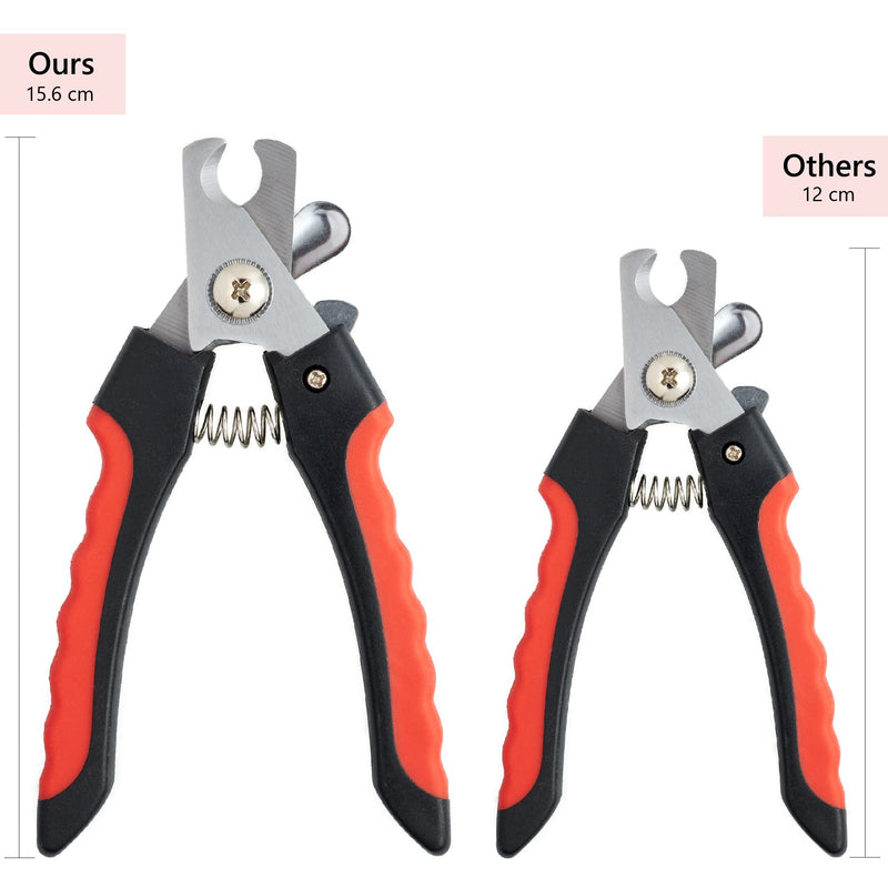 Large Dog Nail Clippers for Medium and Large Sized Dogs (above 10Kgs)-Nail Clipper for Dogs with Nail File, Made of Professional Stainless Steel, Safe and Easy to Use (15.5 cm-6.1 inches) - PawsPlanet Australia