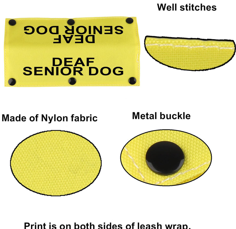 Hearing Impairment Dog Leash Sleeve Deaf Senior Dog Dog Leash Sleeve Use On Special Needs Dog (Deaf Senior Dog-YE Sleeve) Deaf Senior Dog-YE Sleeve - PawsPlanet Australia