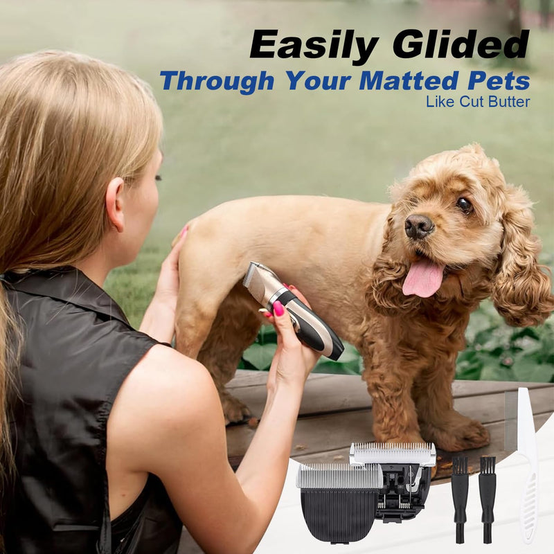 Pet Dog Grooming Replacement Blades: Low Noise Pet Clipper Replacement Blades for ONEISALL Dog Low Noise Dog Clipper & Dog Hair Vacuum Clipper - PawsPlanet Australia