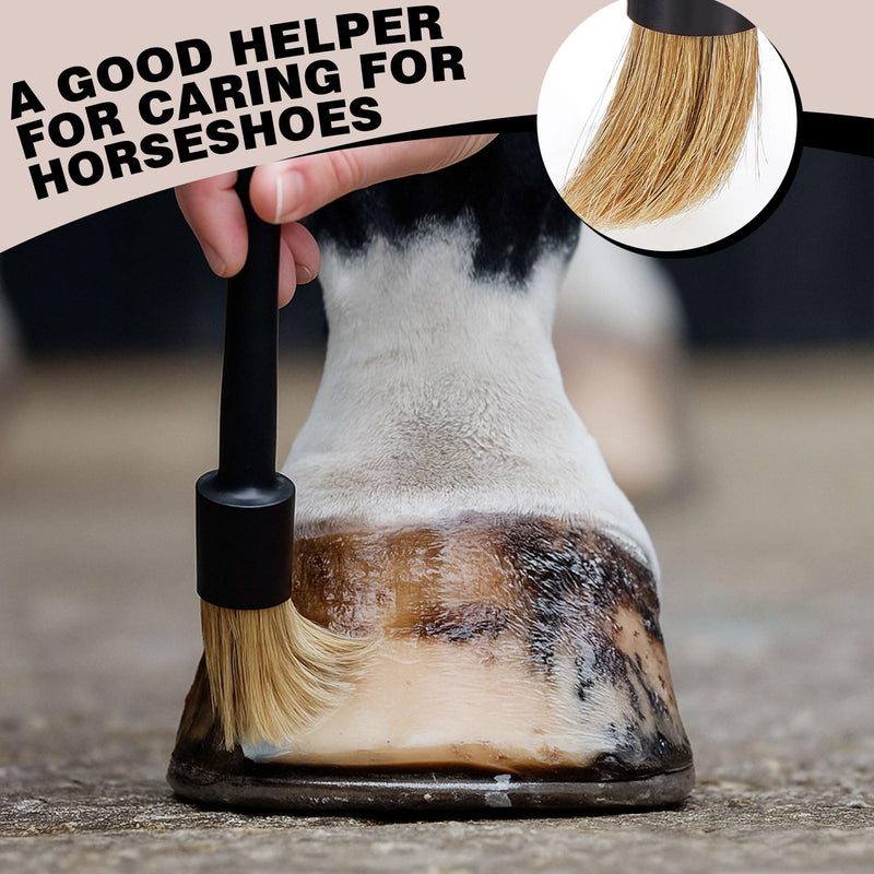 2 Set Hoof Oil Brush for Horses with Cap Black for Horse Hoof Care to Restore Dry and Fragile Hooves - PawsPlanet Australia
