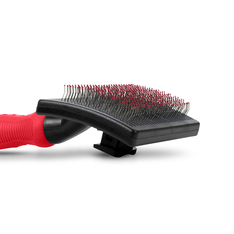 Paw Brothers Self Cleaning Slicker Brush for Dogs and Cats, Dog Brush for Shedding, Slicker Comb for Long Short Haired Pets, Deshedding, Cat Grooming Tool, Large - PawsPlanet Australia