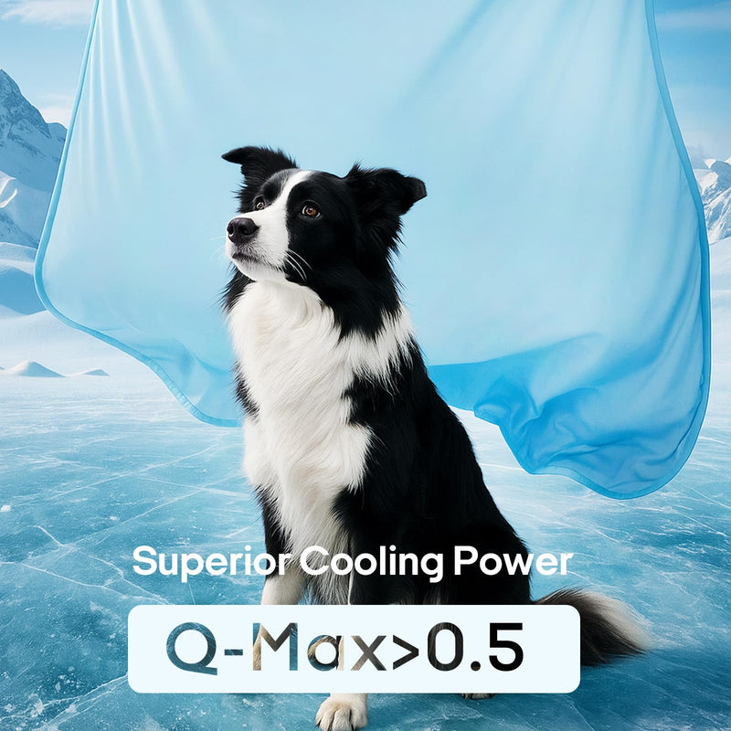 Zonli Premium Cooling Blanket for Dogs-Lightweight Fluffy Pet Throw & Bed Cover,Cooling Mat for Dogs,Cats&Puppies - Breathable,Durable Summer Blanket-Oversized 39"×55" Pet Pad, Machine Washable (Blue) Blue - PawsPlanet Australia