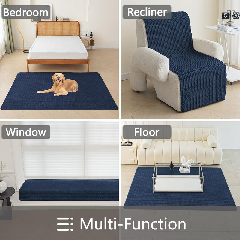 Muamar Dog Bed Cover Sofa Protector,Anti Slip Waterproof Sofa Covers for Living Room Couch Covers,Sofa Mat,Seat Cover,Dog Mat,Pet Pad for Furniture 1 Piece (30x70 inch, Dark Blue) 30x70 inch - PawsPlanet Australia