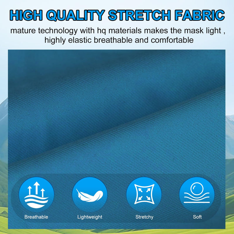 Horse Fly Mask with Forelock Opening Stretch,Horse Fly Mask Half Face with Ears, Full Face UV Protection for Horses, Breathable Fine Mesh Equine Fly Mask(Navy-L) Navy L