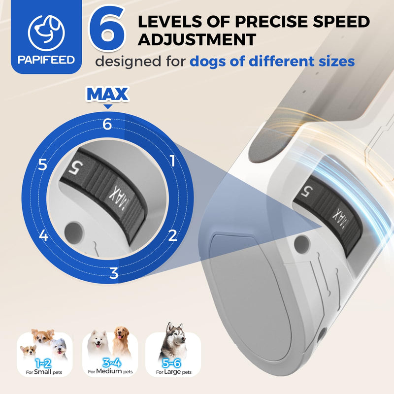 6 Speed Pet Nail Grinder with Dual LED Lights,with Dust Proof Cover,Pet Nail Grinder Super Quiet Rechargeable Electric Dog Nail Trimmer Painless Paws Grooming & Smoothing Tool for Medium Small Dog White Grinder