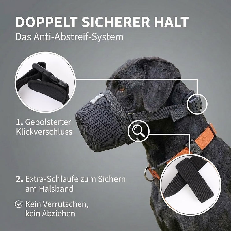Nature Pet Poison Bait Protection Dog / Lick Protection for Wounds and Surgery / Instead of Plastic Collar or Collar / Protective Net Long Design (L) 2-black l