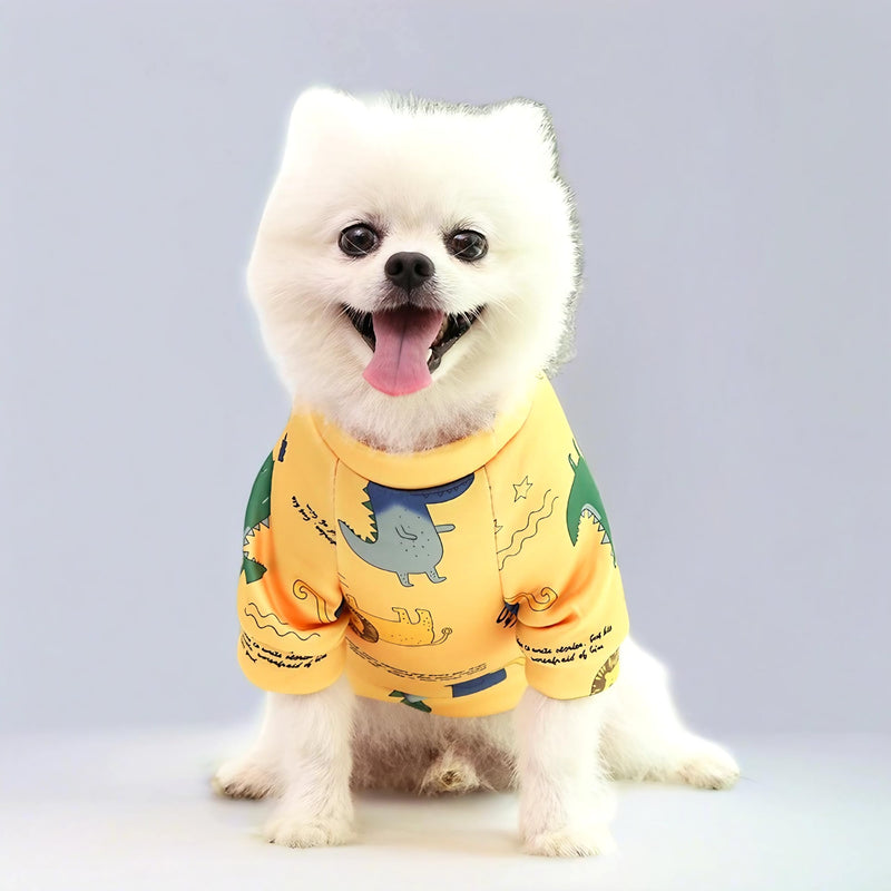 French Bulldog Clothes, Cartoon Dog Sweaters for Small Dogs Male Female, Fleece Dog Shirts for Small Dogs Clothes for Frenchie Dog Chihuahua Pomeranian Pug (Yellow,M) Large Yellow - PawsPlanet Australia