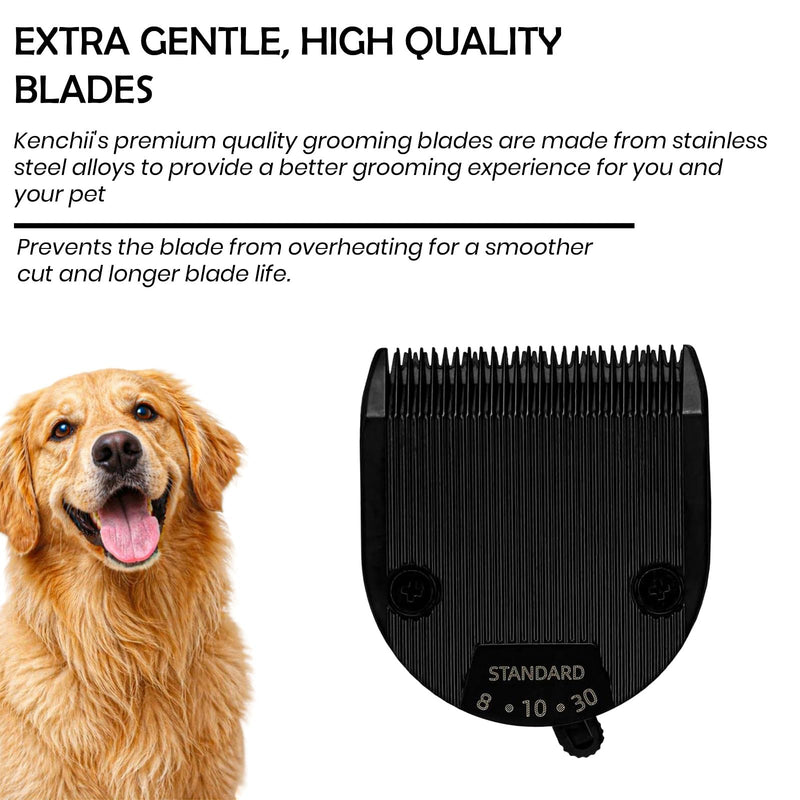Kenchii Professional Dog Clipper Blade Flash 5 Pet Hair Clipper - Detachable Stainless Steel Blades for Dog Grooming - Hair Clippers & Accessories Pet Shaving Blades. (KEFB5-STD) KEFB5-STD
