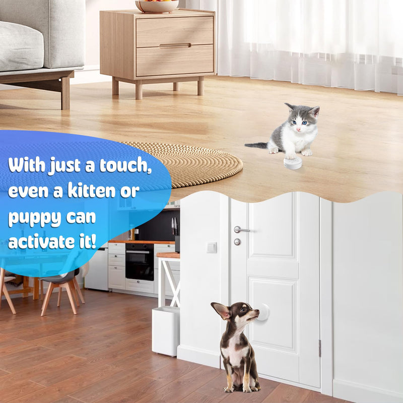 Smart Dog Bell for Potty Training Wireless Doggie Door Bell for Dog Puppy Training Sliding Door/Go Outside Doorbell and Waterproof Touch Button with Tuya 2 push button+ 1 smart receiver - PawsPlanet Australia
