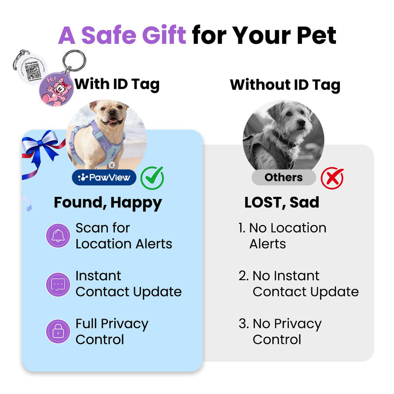 No Pull Dog Harness for Small Dogs & Puppies, Lightweight Escape Proof Adjustable Pet Harness with Front & Back Clip, Reflective Soft Vest with ID Tag, for Running Walking Hiking, Blue Baby Blue XS (Chest:13-18") - PawsPlanet Australia