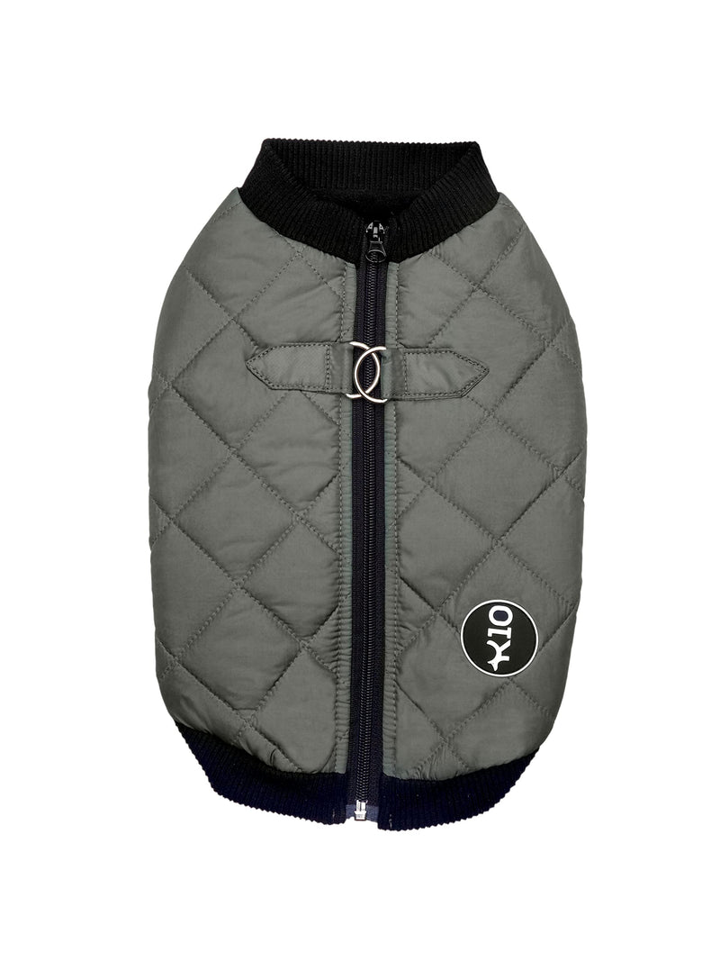 K10 Quiltee Coat - Warm Dog Coat with Leash Attachment - Water Resistant Jacket with Leash Ring - Built in D Ring Harness - Fleece Lined Vest - Lighter Than a Sweater - (XXXS,Olive Green) XXXS Olive Green - PawsPlanet Australia