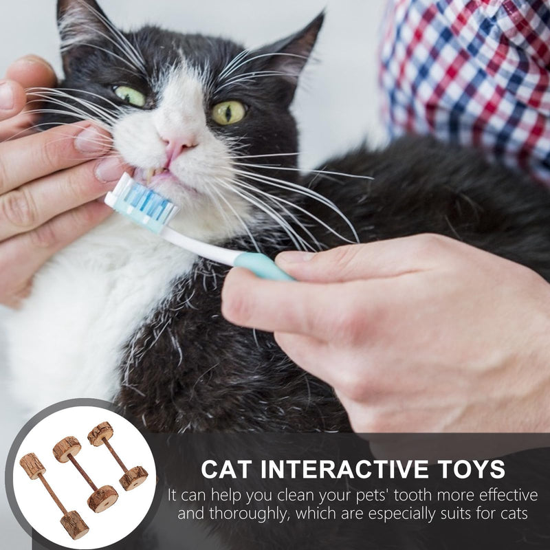 UKCOCO 3-Piece Pack Cat Chews for Dental Care Natural Materials for Cats at Home and in Pet Shops Random Style