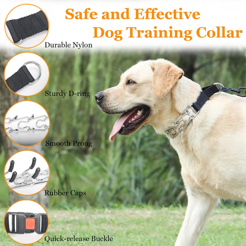 Mayerzon No Pull Dog Collar, Anti Pull Collars for Small Medium Large Dogs, Dog Training Collar with Printed Nylon Cover, Walking Collar with Carabiner and Adjustable Links Orange boho Small,2.5mm,15.7-Inch,10-14"Neck