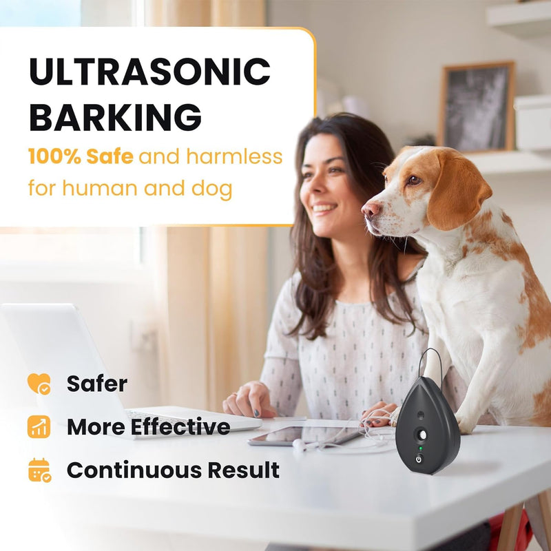 STÙNICK 2025 Anti Bark Device and 75 Feet Neighbor Dog Silencer - 3 Level Bark Box Anti Bark Device, Bark Stop Devices Ultrasonic Dog Bark Control, Outdoor Bark Deterrent