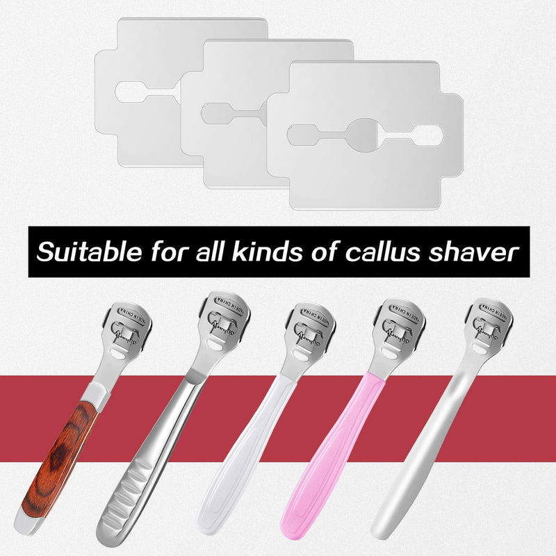 50 Pieces Callus Shaver Replacement Blades Corn Plane Stainless Steel Blades for Removing Callus Foot Care and Pedicure Tools - PawsPlanet Australia