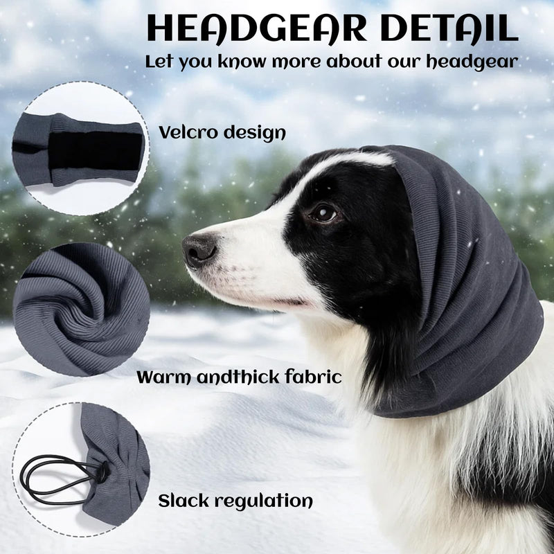 Dog Ear Defenders, Dog Ear Muffs Noise Protection, Anxiety Relief Protector, Winter Neck Warm Ski Mask