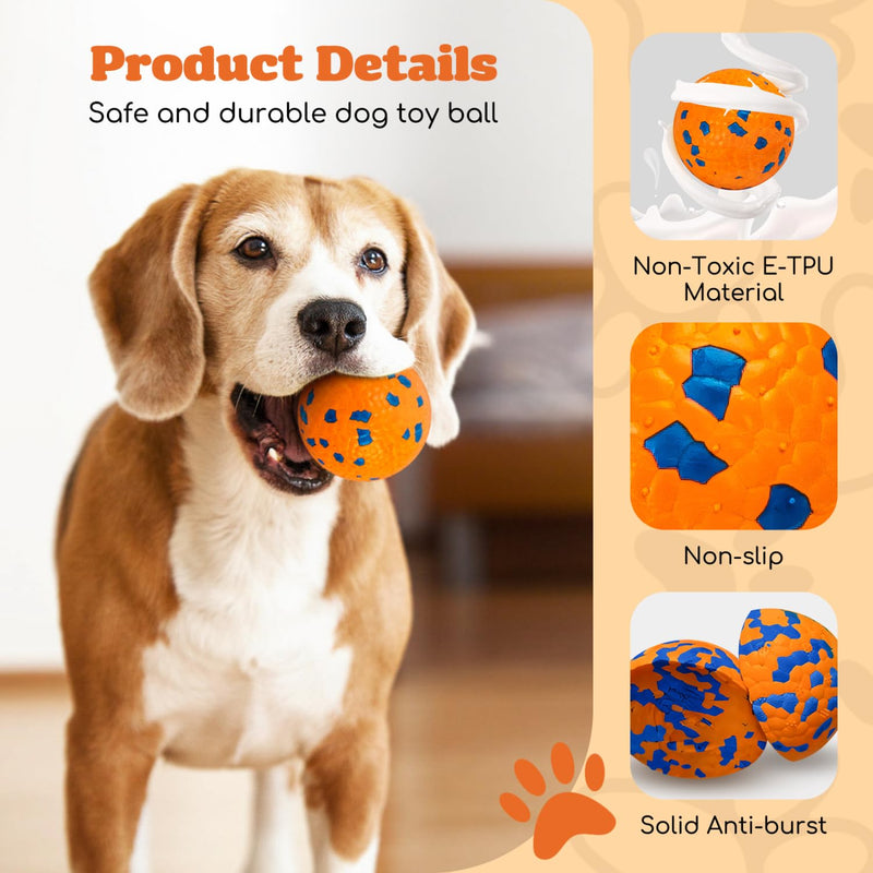 Nobleza Dog Ball Toy Training Balls, Aggressive Chewers Teething Chew Indestructible Durable Bouncy Floating Dog Tennis Balls, Interactive Dog Popcorn Ball for Large Dog Small Medium Puppy, 8 PCS 8 Balls - PawsPlanet Australia