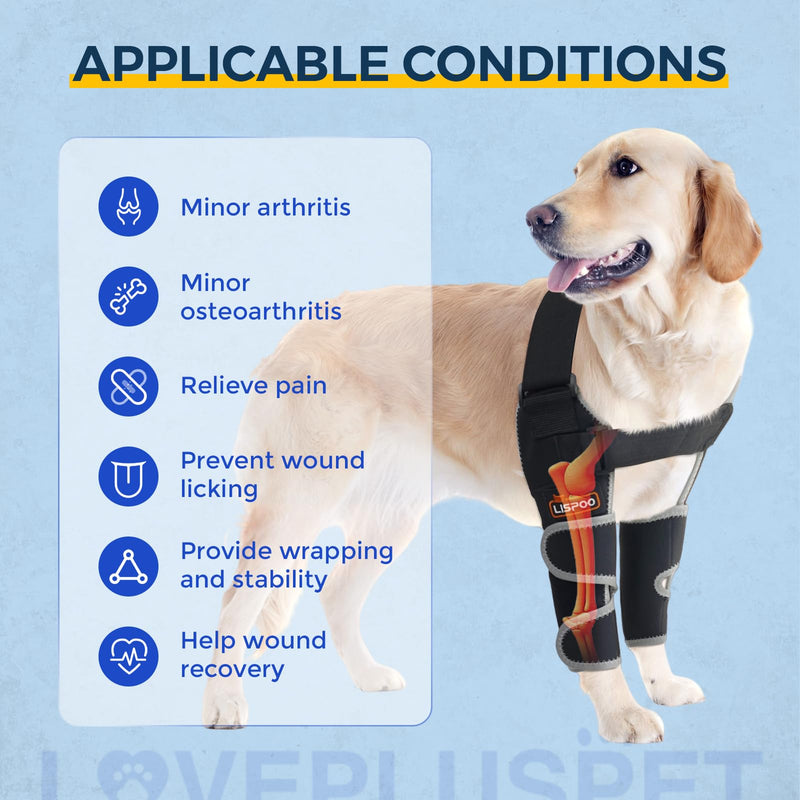 Dog Elbow Brace for Shoulder & Front Leg, Canine Elbow Wrap for Shoulder Dislocation, Pressure Sores, Elbow Injury and Loss of Stability from Arthritis-S/Size